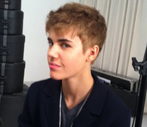 new justin bieber cardboard cutout. Justin Bieber#39;s new hair: yes