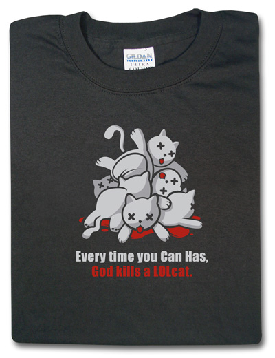 Love You Lolcat. God Kills a LOLcat T-shirt