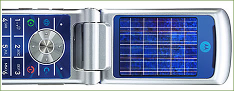 solar powered motorola phone