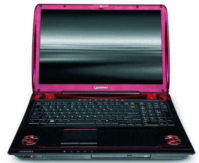 Laptops  Gaming on Qosmio X305 Q708 For Girlie Gamers Or Boys Who Like Pink Laptops