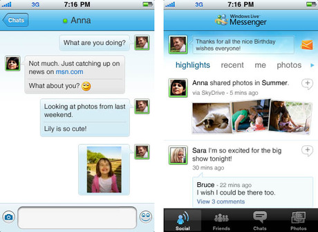 windows live messenger chats stored